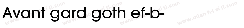 Avant gard goth ef-b字体转换